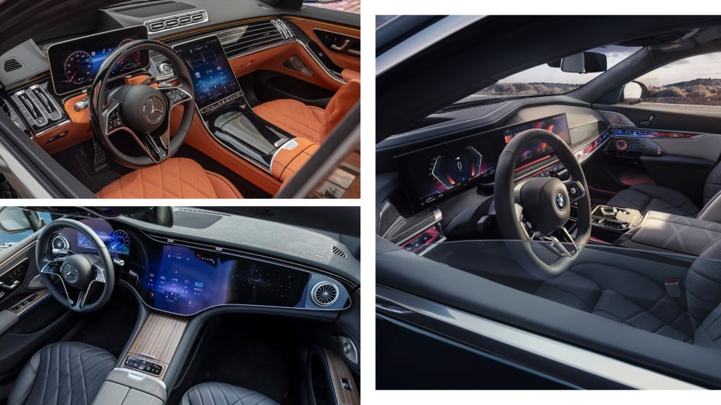 Flagship sedans of BMW and Mercedes-Benz – cabin