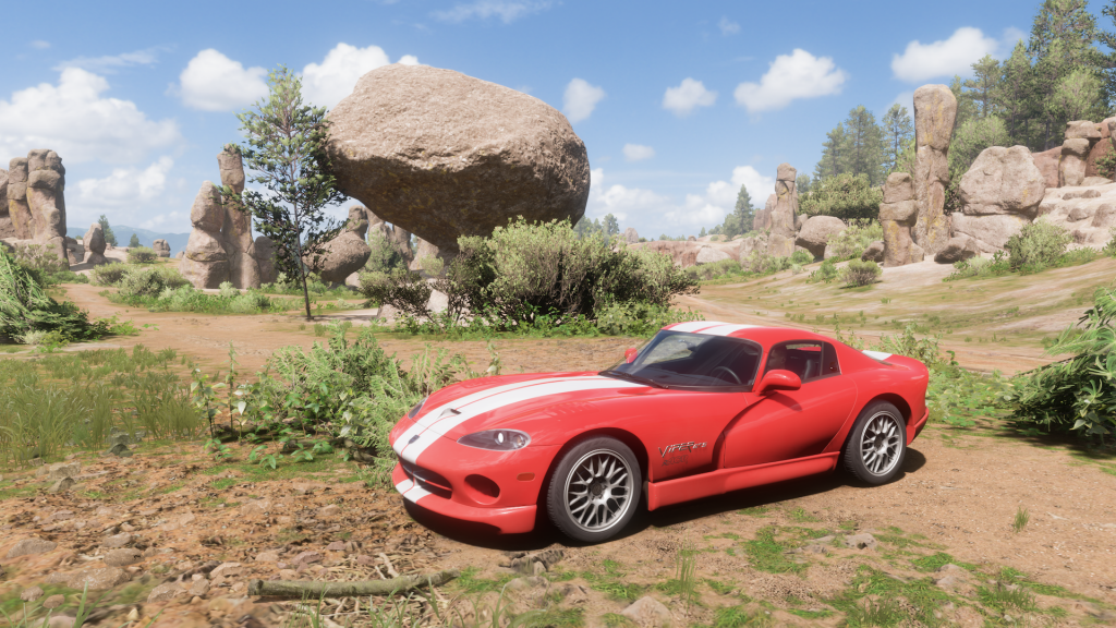 In the game, it turns out that it is quite hard to find a rock shaped like a frog (source: Forza Horizon 5)