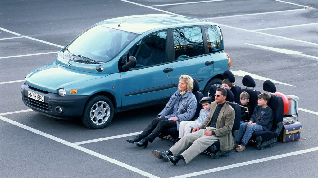 The 1998 Fiat Multipla and its unique seat arrangement (source: WheelsAge)