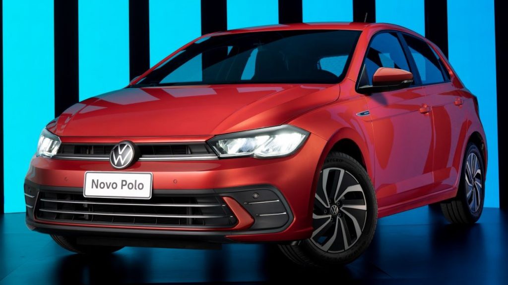 Front quarter view of the 2023 VW Polo for Brazil