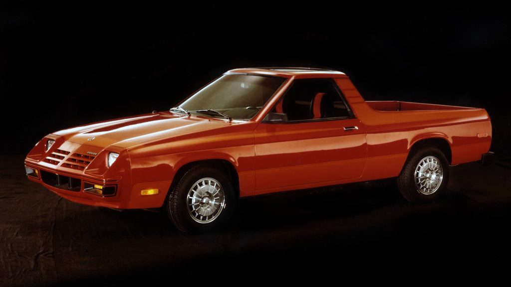 In the 1980s, the Rampage was Dodge's foray into compact pickups (source: WheelsAge)