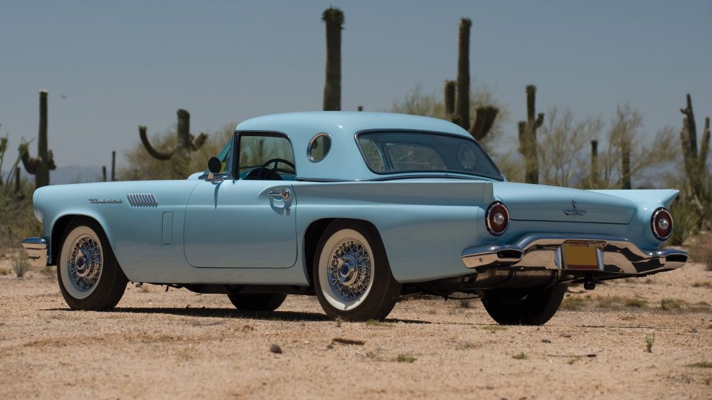 Rear quarter view of the 1955 Ford Thunderbird