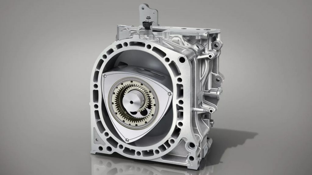 The rotor of the Wankel engine used on the Mazda MX-30 (source: Mazda)
