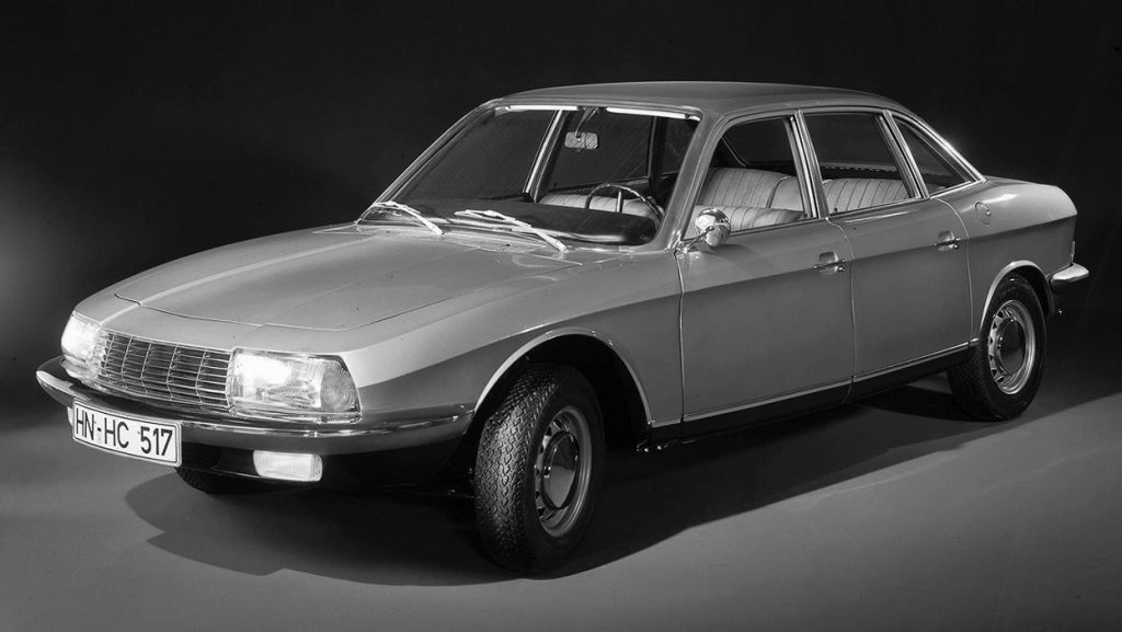 Monochrome photography of car 1967 NSU Ro 80
