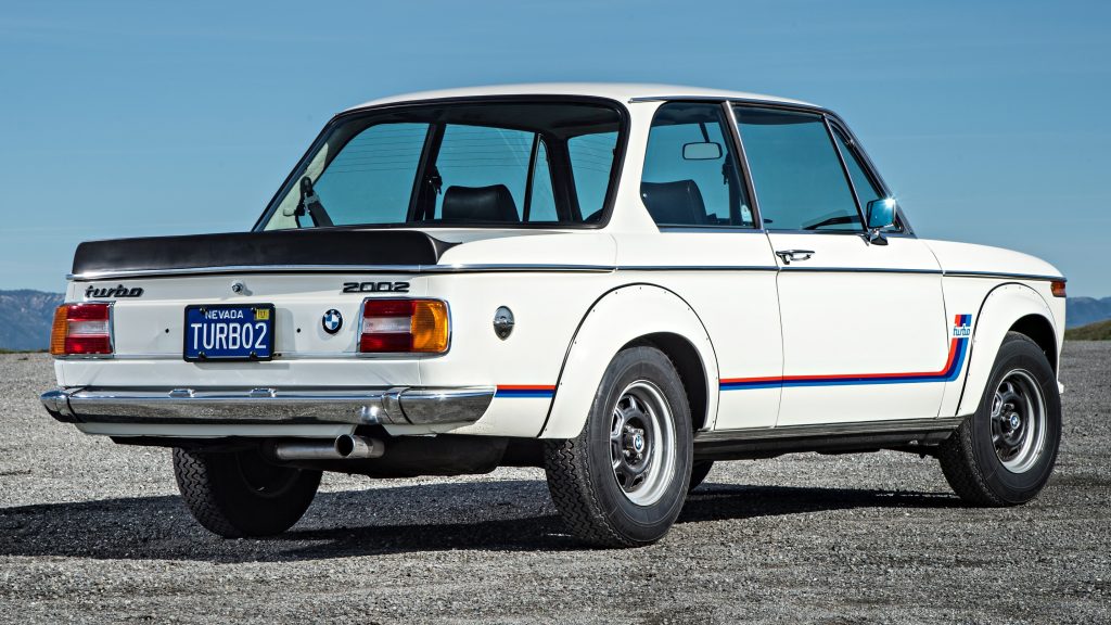Rear quarter view of the 1966 BMW 2002 Turbo