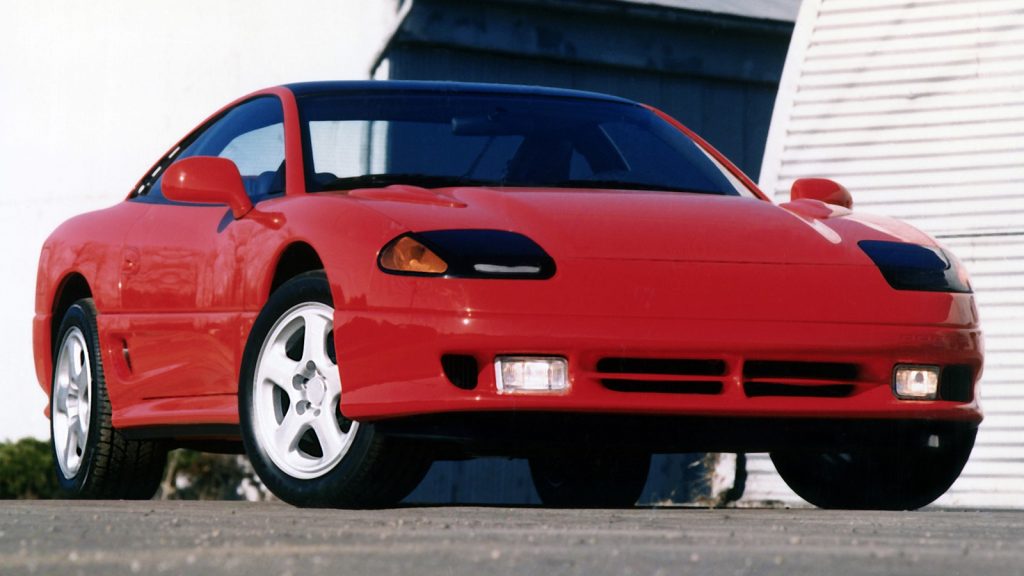 Front shot of the 1991 Dodge Stealth in red