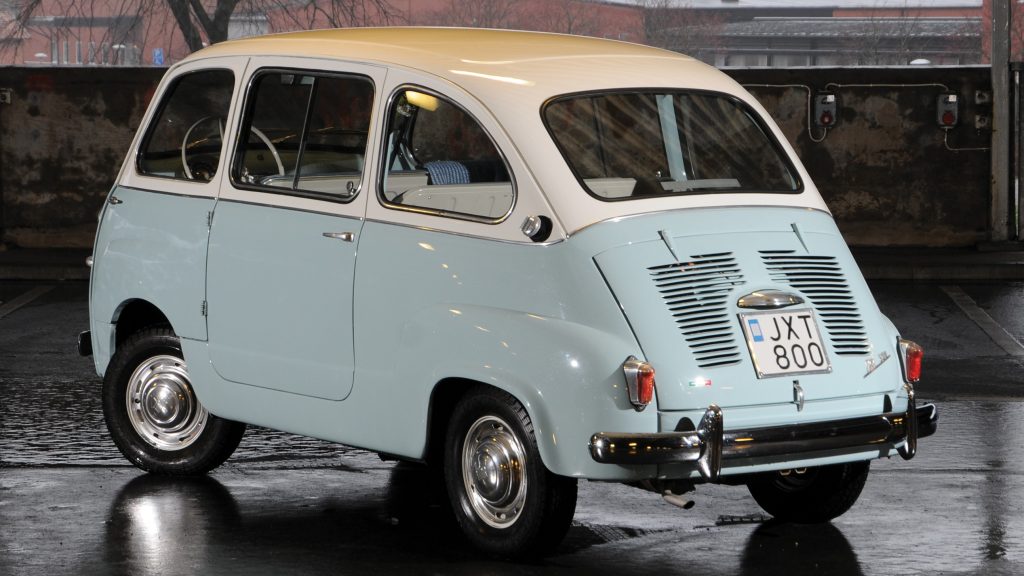 Rear quarter view of the 1956 Fiat 600 Multipla