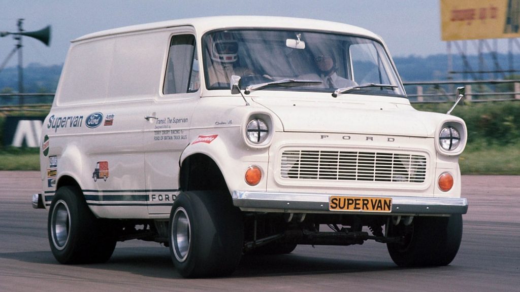 Front quarter view of the 1971 Ford Transit Supervan