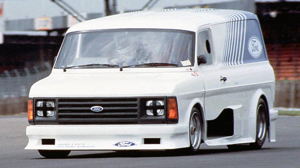 Front quarter view of the 1984 Ford Transit Supervan 2