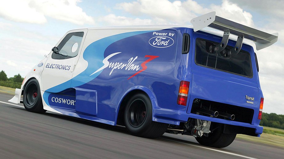 Front quarter view of the 1994 Ford Transit Supervan 3