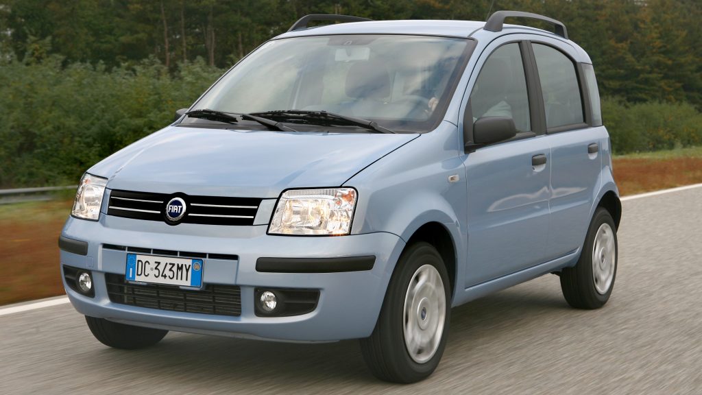 Front view of the 2007 Fiat Panda Natural Power, a bi-fuel car
