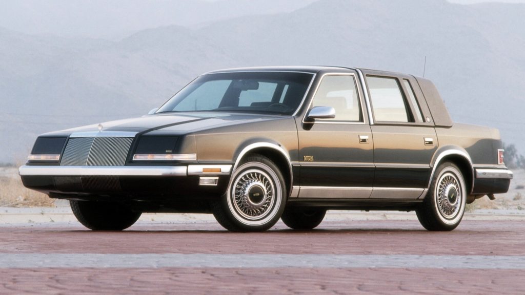 Front quarter view of the 1990 Chrysler Imperial