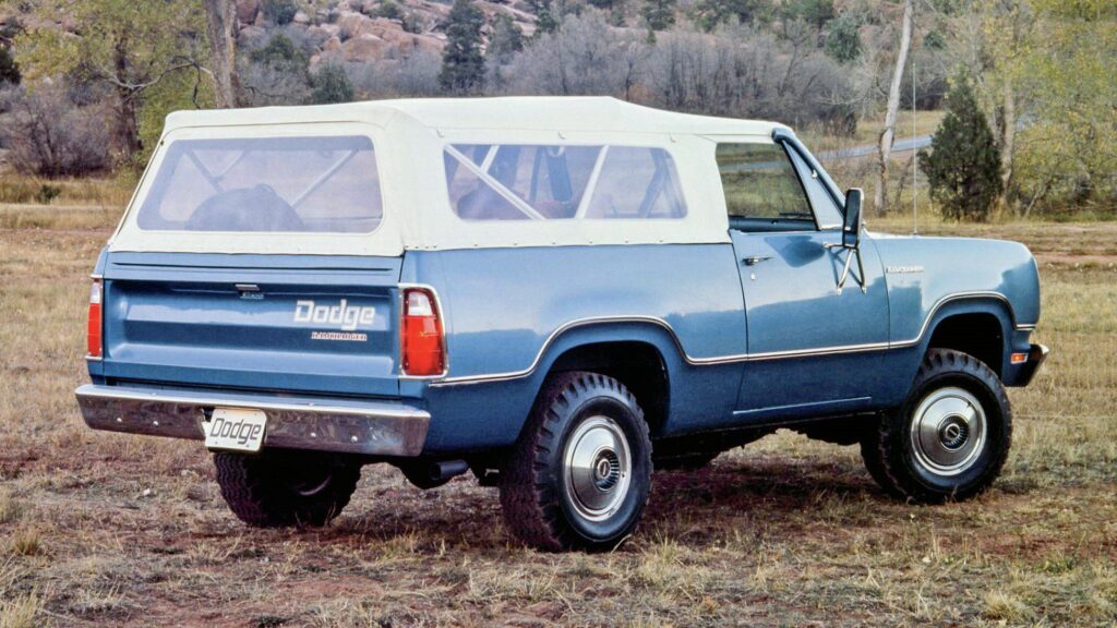 Rear quarter view of the 1974 Dodge Ramcharger